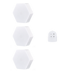 Set 3 spoturi hexagonale LED cu telecomanda