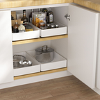 Set 3 sertare cu glisiere autoadezive soft-close, 3 dimensiuni