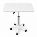 Masuta portabila cu inaltime ajustabila 60 x 80 cm, piston pneumatic, alb
