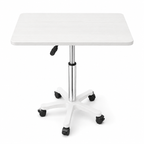 Masuta portabila cu inaltime ajustabila 60 x 80 cm, piston pneumatic, alb