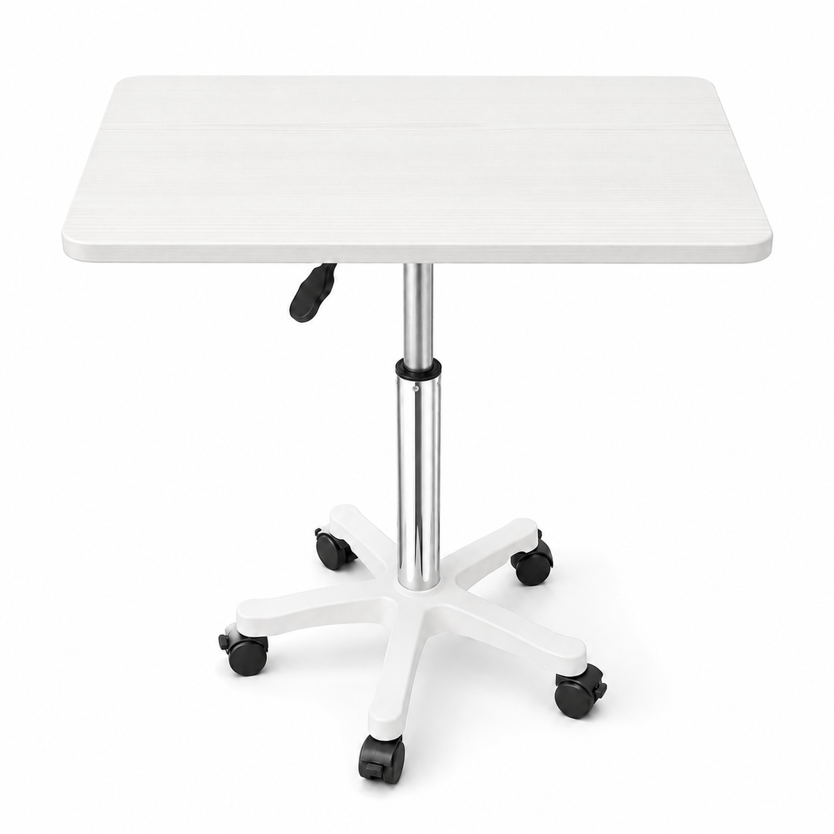 Masuta portabila cu inaltime ajustabila 60 x 80 cm, piston pneumatic, alb