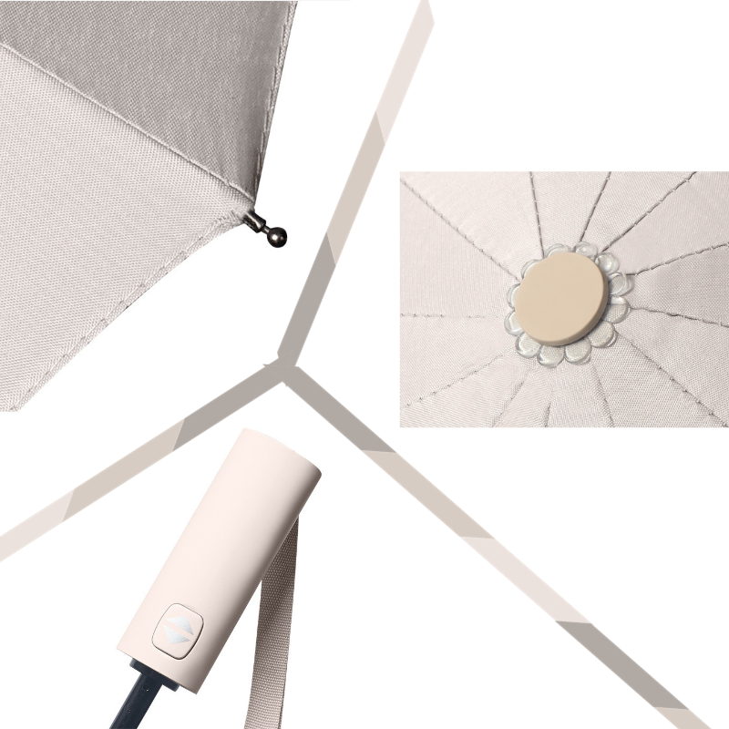 Umbrela telescopica automata, impermeabila, protective UV Bej