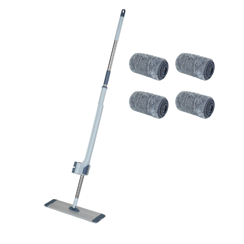 Mop pliabil cu 4 lavete microfibra