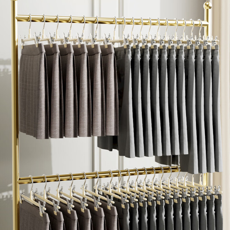 Set 10 umerase cu clips pentru pantaloni otel