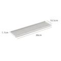 Suport pentru scurgere pahare/tacamuri, 38 x 10.5 x 1.7 cm, alb