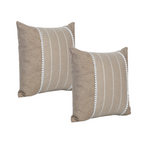 Set 2 perne decorative, husa detasabila, poliester, maro deschis