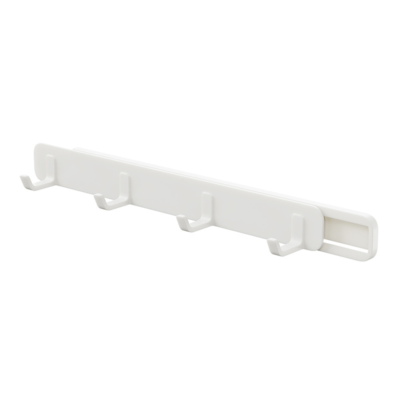 Suport autoadeviz pentru ustensile bucatarie, retractabil, 4 carlige