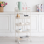 Raft slim portabil din metal, 5 nivele Alb