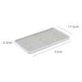 Suport pentru scurgere pahare/tacamuri, 31 x 17.5 x 2.3 cm, alb