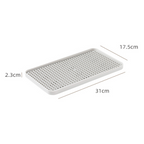 Suport pentru scurgere pahare/tacamuri, 31 x 17.5 x 2.3 cm, alb