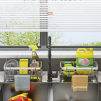 Suport din inox cu scurgere pentru burete vase