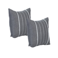 Set 2 perne decorative, husa detasabila, poliester, gri