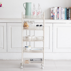 Raft slim portabil din metal, 5 nivele Alb