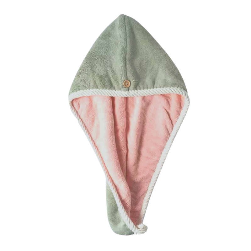 Prosop de tip turban cu nasture microfibra verde