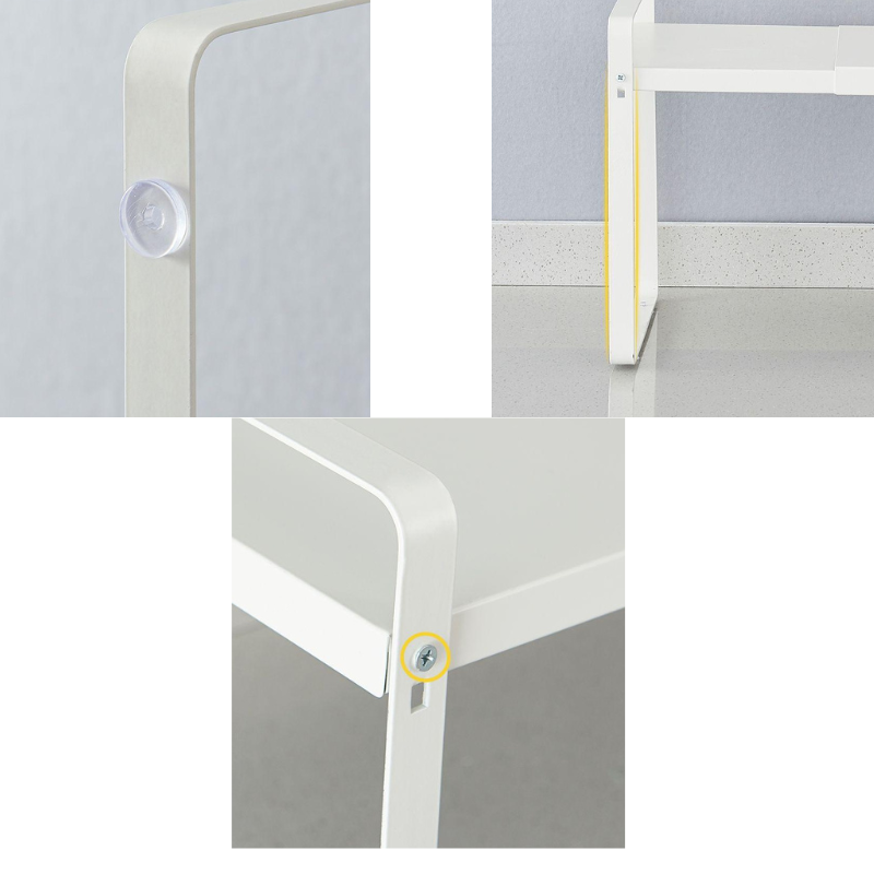 Raft extensibil pentru bucatarie, metal,17.5cm, alb