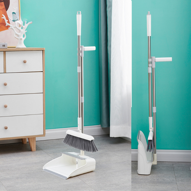 Set matura si faras pliabil, coada inox, peri moi , Alb