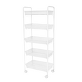 Raft slim portabil din metal, 5 nivele Alb