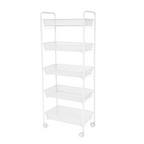 Raft slim portabil din metal, 5 nivele Alb