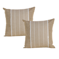 Set 2 perne decorative, husa detasabila, poliester, maro deschis