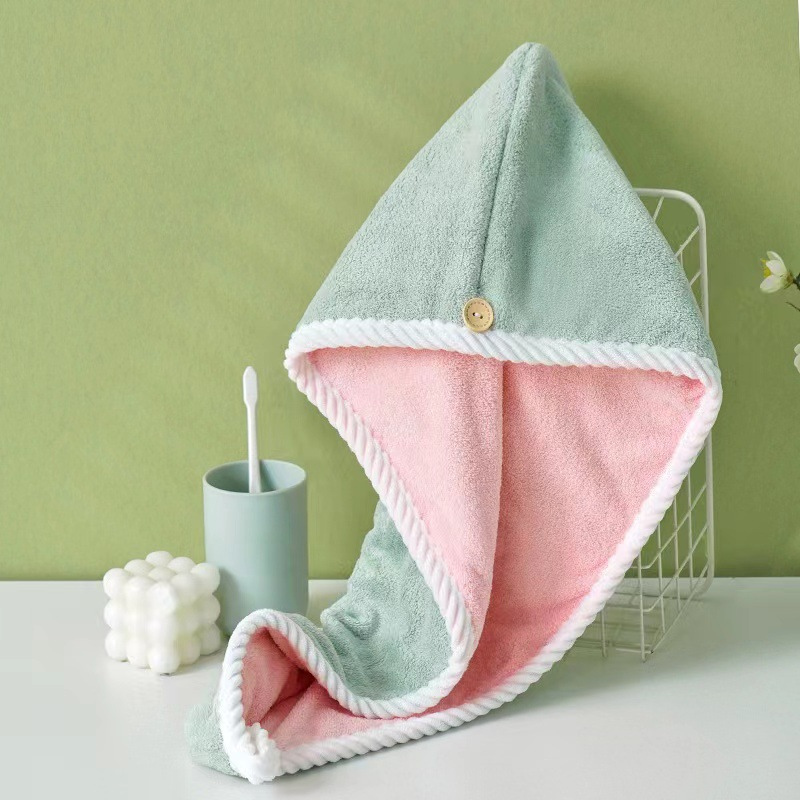 Prosop de tip turban cu nasture microfibra verde