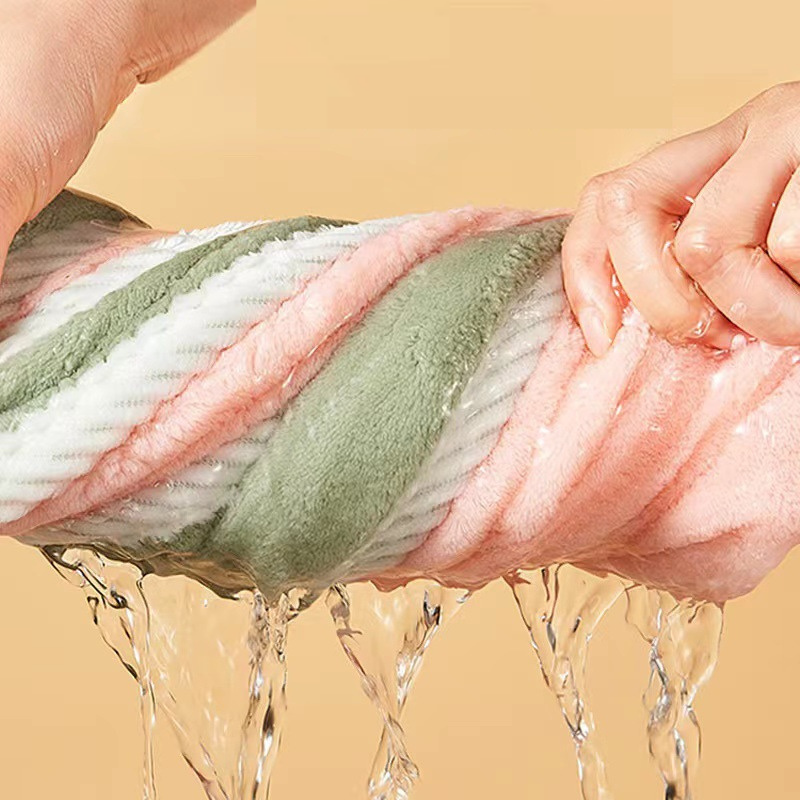 Prosop de tip turban cu nasture microfibra verde