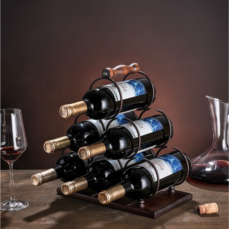 Suport pentru 6 sticle de vin , Lemn