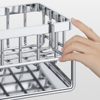 Suport din inox cu scurgere pentru burete vase