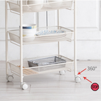 Raft slim portabil din metal, 5 nivele Alb
