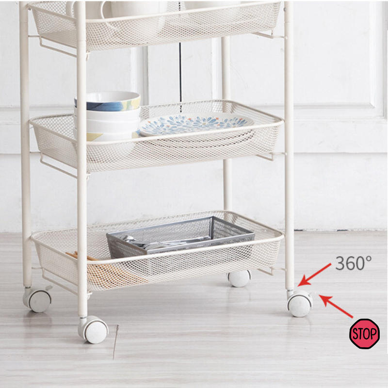 Raft slim portabil din metal, 5 nivele Alb
