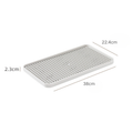 Suport pentru scurgere pahare/tacamuri, 38 x 22.4 x 2.3 cm, alb