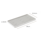Suport pentru scurgere pahare/tacamuri, 38 x 22.4 x 2.3 cm, alb