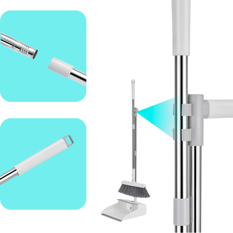 Set matura si faras pliabil, coada inox, peri moi , Alb