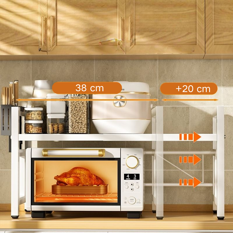 Raft extensibil pentru bucatarie Alb