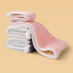 Prosop de tip turban cu nasture microfibra Roz