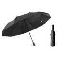 Umbrela telescopica automata, impermeabila, protective UV, Negru