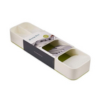 Organizator pentru tacamuri, 5 compartimente, 39.8 cm, Alb