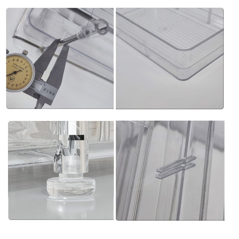 Suport cu 2 rafturi retractabile transparent