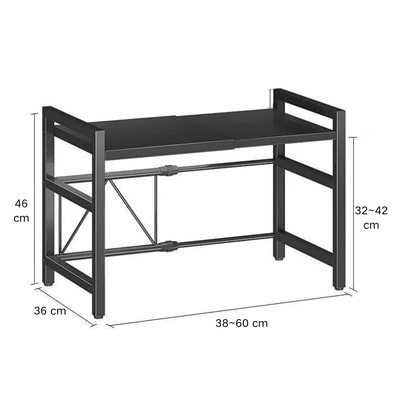 Raft extensibil pentru bucatarie negru