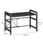 Raft extensibil pentru bucatarie negru