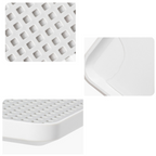Suport pentru scurgere pahare/tacamuri, 31 x 17.5 x 2.3 cm, alb