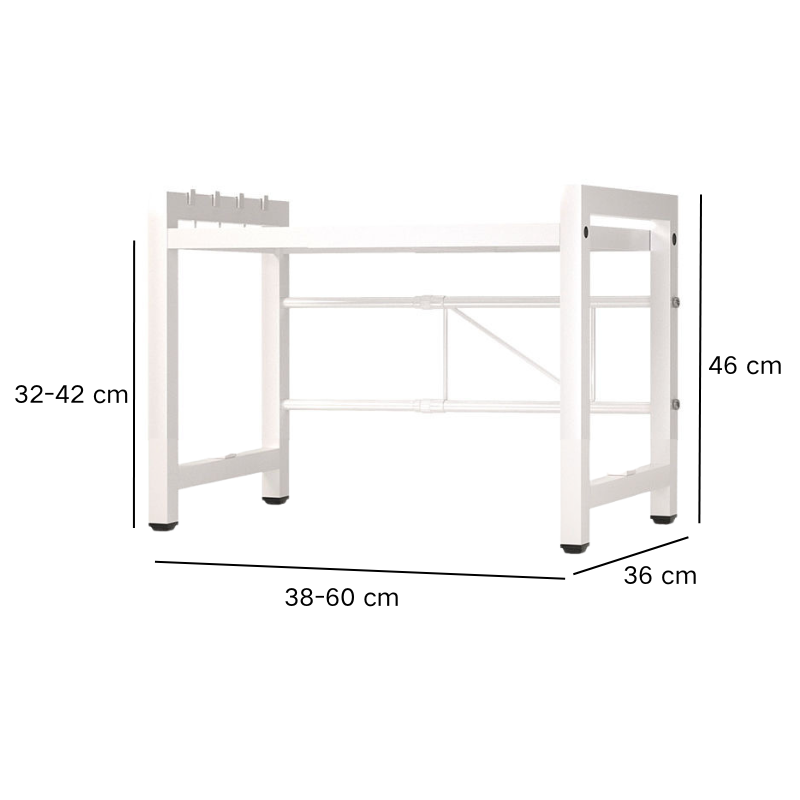 Raft extensibil pentru bucatarie Alb