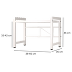 Raft extensibil pentru bucatarie Alb