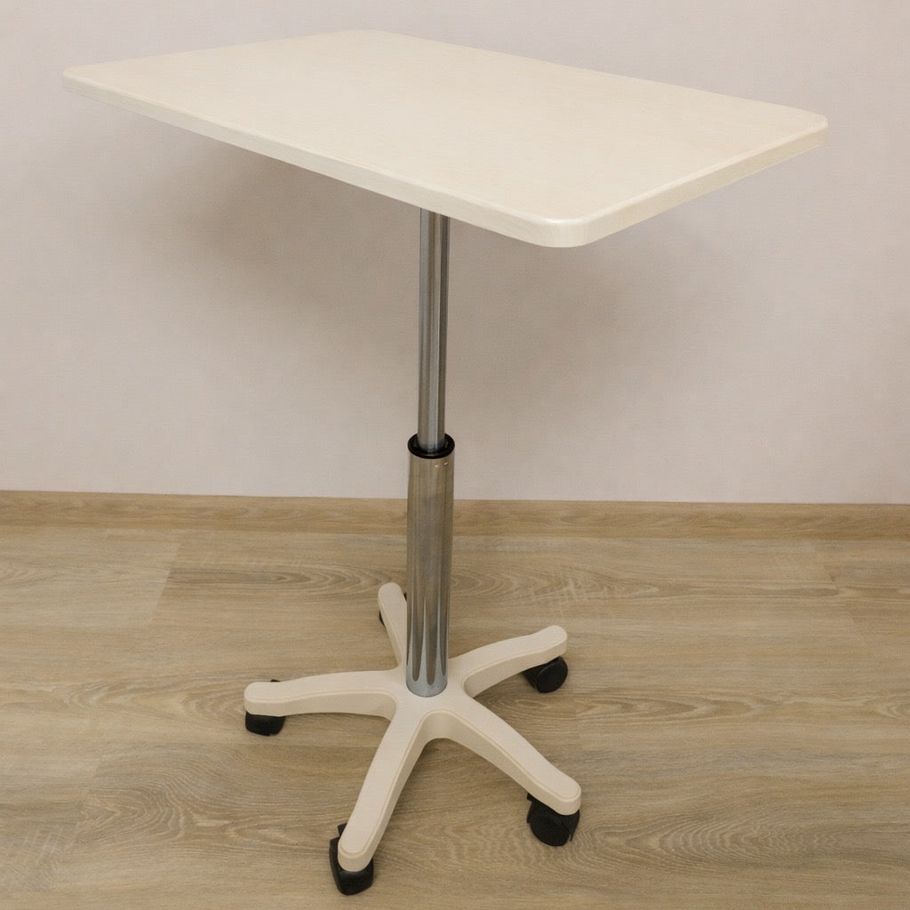 Masuta portabila cu inaltime ajustabila 60 x 80 cm, piston pneumatic, alb