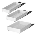 Set 3 sertare cu glisiere autoadezive soft-close, 3 dimensiuni