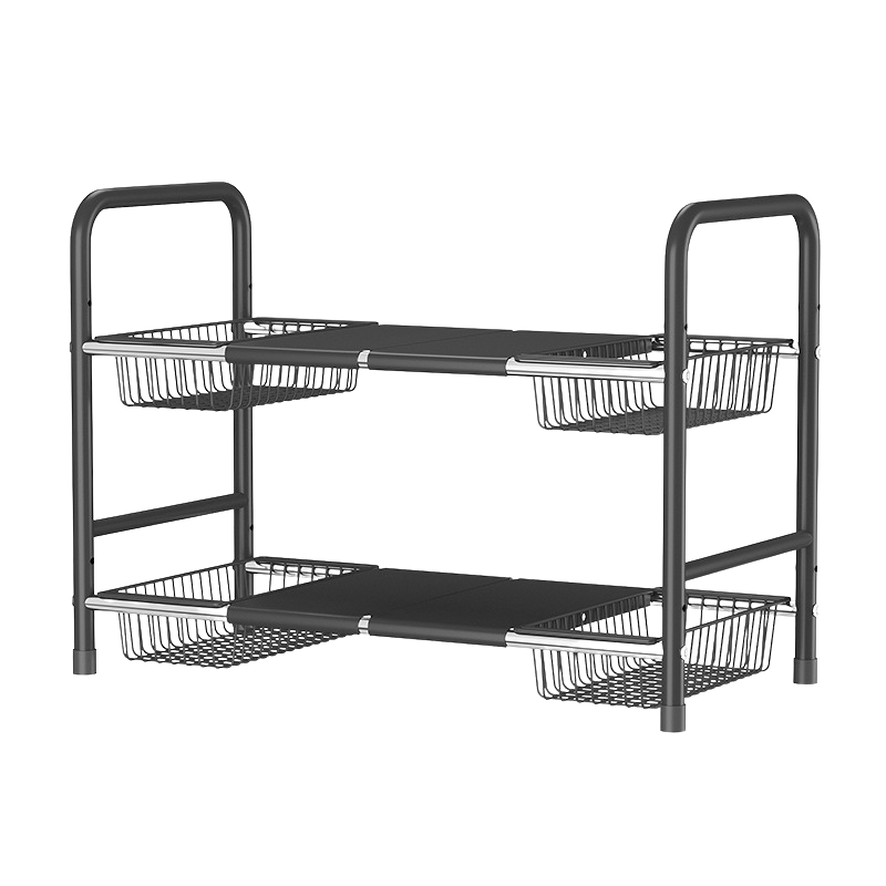 Raft metalic pentru chiuveta  extensibil 4 cosuri