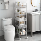 Raft slim portabil din metal, 5 nivele Alb