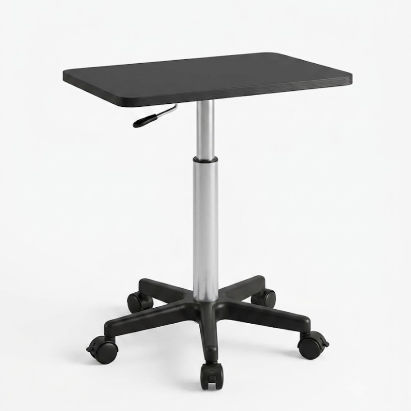 Masuta portabila cu inaltime ajustabila 60 x 80 cm, piston pneumatic, negru