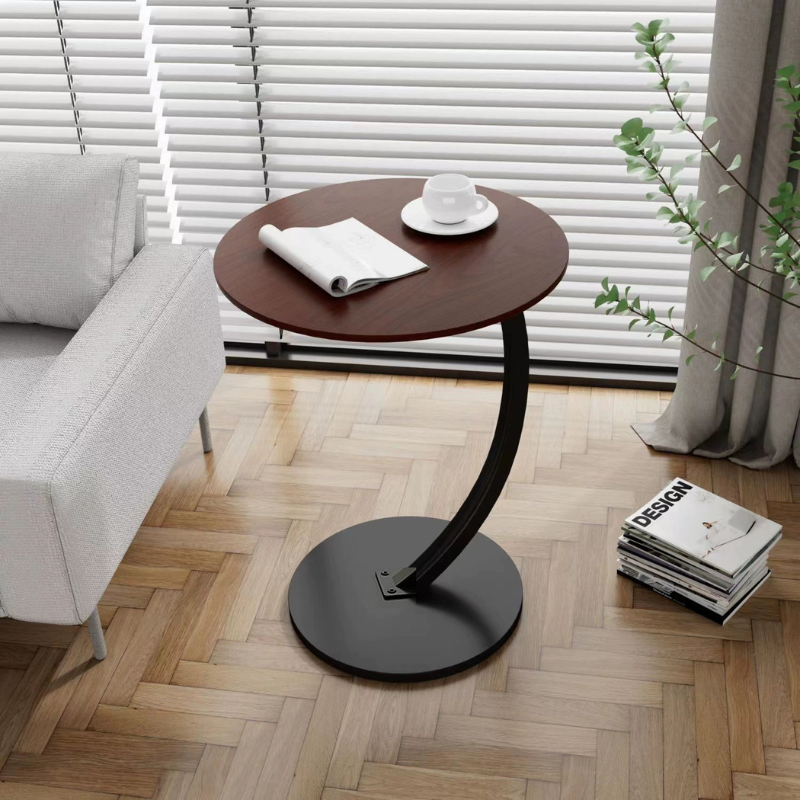 Masuta rotunda pentru cafea, MDF cu metal