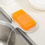 Set 2 savoniere din silicon cu scurgere, 14.5 x 8.5 x 2.5 cm, gri