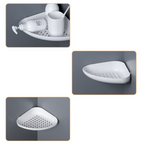 Set 2 suporturi autoadezive de colt pentru baie